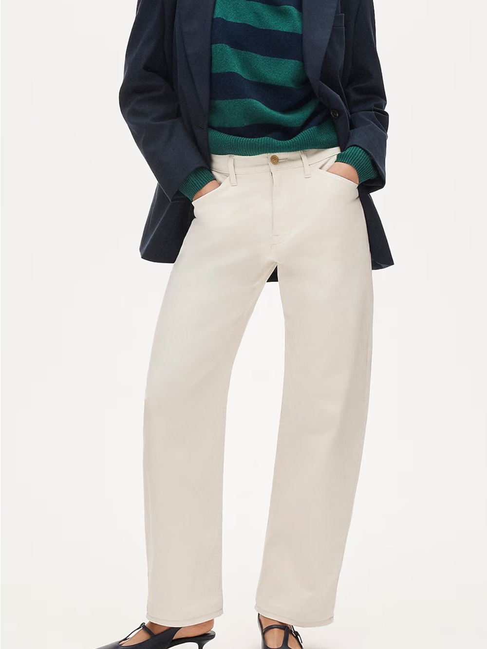 Petite Zoe Barrel Pant in chino